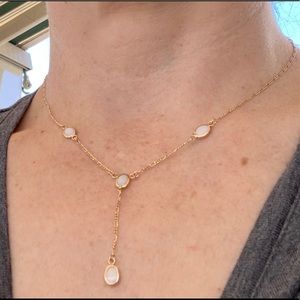 Opal Solid 14K Gold Necklace Vintage drop necklace jewelry